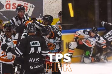 TPS:n huippulupaus Emil Hemming jää rajun taklauksen alle, tunteet kuumina Turussa