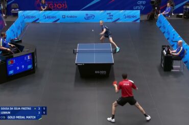 L'incroyable point de Félix LEBRUN aux Jeux Européens de tennis de table