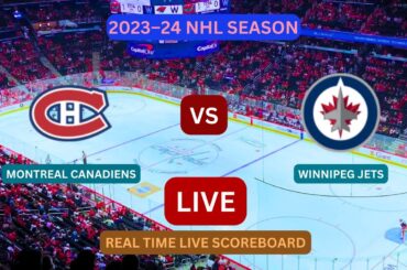 Montreal Canadiens vs Winnipeg Jets Live Score Update Today Hockey 2023-24 NHL Season Oct 28 2023