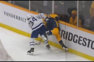 Auston Matthews just got back from suspension and his getting physical!