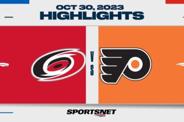 NHL Highlights | Hurricanes vs. Flyers - October 30, 2023