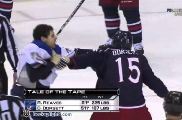 Ryan Reaves vs Derek Dorsett Apr 3, 2011