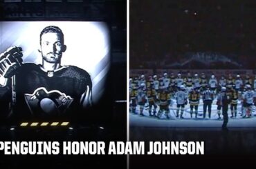 Pittsburgh Penguins honor former teammate Adam Johnson in pre-game ceremony | NHL on ESPN