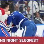 Arber Xhekaj topples Ryan Reaves, Slafkovsky impresses as the Montreal Canadiens lose in a shootout