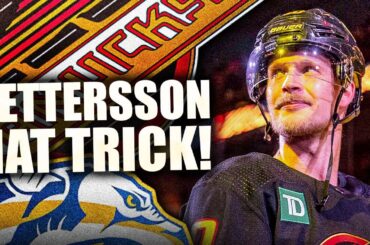 ELIAS PETTERSSON HAT TRICK, JT MILLER BENCHED (CANUCKS VS NASHVILLE PREDATORS, 5-2 VANCOUVER WIN)