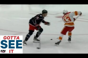GOTTA SEE IT: Johnny Gaudreau Dances Through Opposition To Assist Elias Lindholm Goal