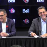 Michael Andlauer and Steve Staios address the media to announce changes to hockey operations