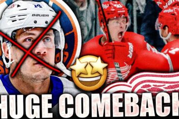 LUCAS RAYMOND OT GOAL: HUGE RED WINGS COMEBACK, WHAT A CHARACTER WIN (Detroit VS New York Islanders)