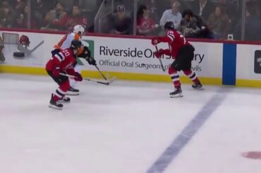 Jakub Voracek Fakes Taking a High Stick to the Face