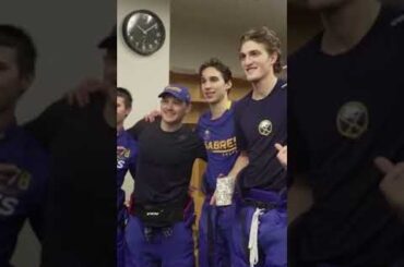 Tage Thompson Receives 5 Pucks For 5 Goals #shorts