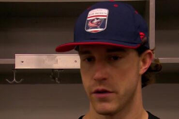 Damon Severson on process of Blue Jackets learning how to close, his first goal with Columbus