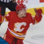 Flames' Zary Grabs First NHL Career Goal By Pouncing On A Loose Puck vs. Stars