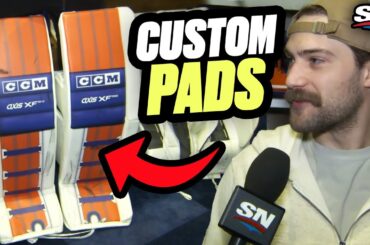 Stuart Skinner Shows Off New CCM Custom Goalie Pads Ahead Of Heritage Classic