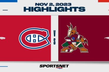 NHL Highlights | Canadiens vs. Coyotes - November 2, 2023