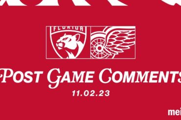 Reimer, Larkin & Coach Lalonde Post Game - Nov. 2 vs. FLA