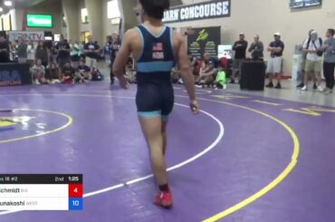 61 Kg Cons 16 #2 - Carter Schmidt, Big Game Wrestling Club MT Vs Yoshiya Funakoshi, West Coast Reg