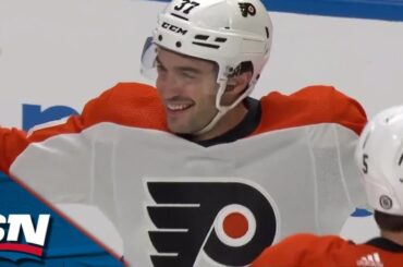 Flyers Strike Early As Scott Laughton, Louie Belpedio Score In Opening Minutes vs. Sabres