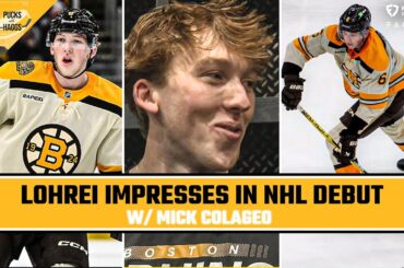 Impressed with Mashon Lohrei in Bruins Debut w/ Mick Colageo | Pucks with Haggs