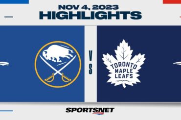 NHL Highlights | Sabres vs. Maple Leafs - November 4, 2023