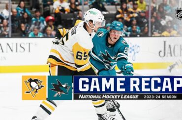 Penguins @ Sharks 11/4 | NHL Highlights 2023