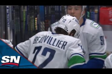 Anthony Beauvillier Picks Top Corner To Score Canucks' 10TH GOAL Of Game