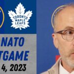 Don Granato Postgame Interview vs Toronto Maple Leafs (11/4/2023)