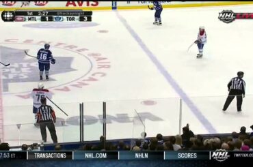 Nazem Kadri Hits Lars Eller. April 13 2013 Montreal Canadiens vs Toronto Maple Leafs.