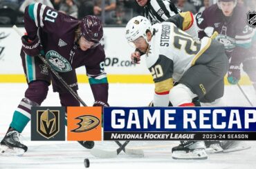Golden Knights @ Ducks 11/5 | NHL Highlights 2023