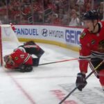 Tyler Toffoli Crashes Into Arvid Soderblom