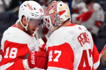 Reimer has a SHUTOUT in first game as a Red Wing...