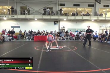 92 Lbs Placement Matches (16 Team) - Michael Miranda, Illinois Vs Jensen Boyd, Indiana Gold Fcd2