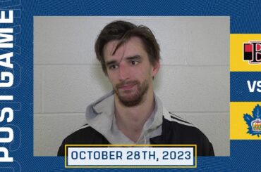 Toronto Marlies Media Availability | Postgame at Belleville Senators | October 28, 2023