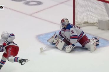 Igor Shesterkin makes three great saves on Andrei Kuzmenko in OT vs Canucks (28 oct 2023)