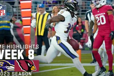 Baltimore Ravens vs. Arizona Cardinals Game Highlights | NFL 2023 Week 8