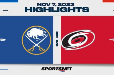 NHL Highlights | Sabres vs. Hurricanes - November 7, 2023