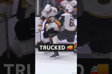 Brayden McNabb trucks Alex Laferriere 🚚 #shorts #shortsfeed #nhl #hockey #kings #goldenknights