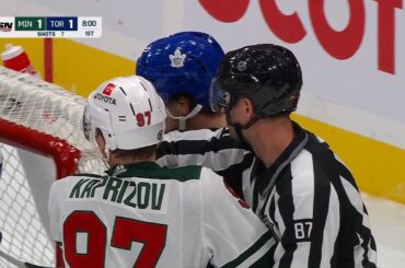 Все действия Капризова в матче с Торонто. Старания Кирилла, драка и хеттрик Мэттьюса 15 октября 2023