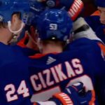 Cal Clutterbuck 1st Goal December 16 2021 Bruins at Islanders UBS Arena - MSG Plus feed