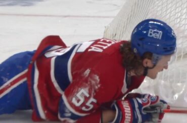Michael Pezzetta Slams Into Boards