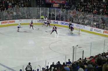 Xavier Ouellet of the Laval Rocket scores vs. the Bridgeport Islanders 11/12/21
