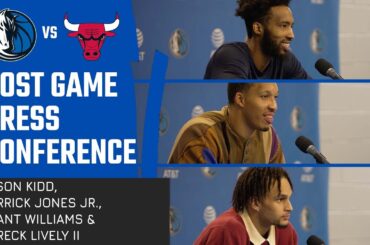 Jason Kidd, Derrick Jones Jr., Grant Williams, & Dereck Lively II | Post Game Conference | 11/01/23