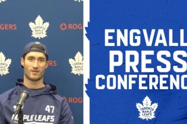 Pierre Engvall Pre Game | Toronto Maple Leafs at New York Islanders | January 22, 2022