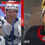 Canucks first shot of the game goes under review against Senators