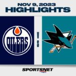 NHL Highlights | Oilers vs. Sharks - November 9, 2023
