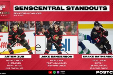 SENSCENTRAL STANDOUTS: Vancouver Canucks @ Ottawa Senators | POSTCAST CLIP