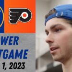Owen Power Postgame Interview vs Philadelphia Flyers (11/1/2023)