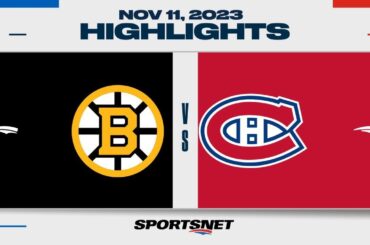 NHL Highlights | Bruins vs. Canadiens - November 11, 2023