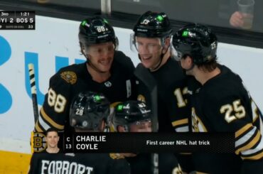 Coyle's First Hat Trick secures win against the Islanders...