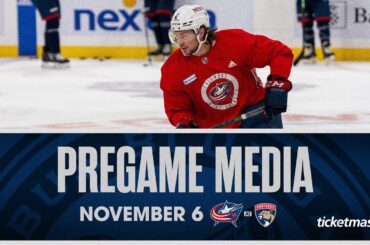 HC Pascal Vincent slots Andrew Peeke into tonight's lineup vs. Panthers | Pregame Media (11/6/23)