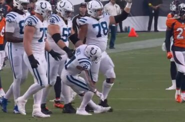 Nyheim Hines HEAD INJURY & struggles to walk after taking huge hit